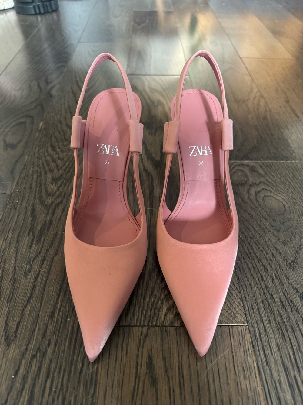ZARA Blush Pink Pointed Slingback Heels